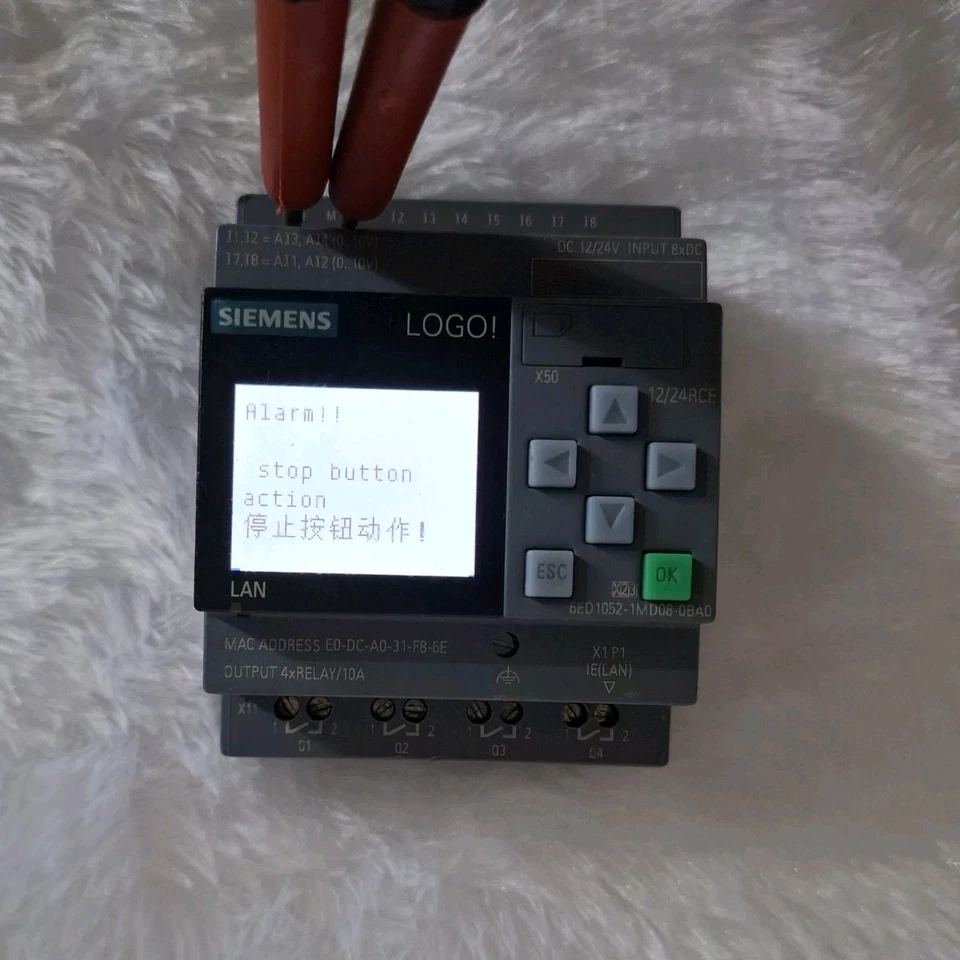 USED WORKING SIEMENS 6ED1052-1MD08-0BA0 12/24RCE 24VDC LOGO PLC 6ES10521MD080BA0